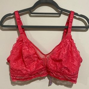Savage X Fenty Pink Lace Bralette Women Plus Size 1X